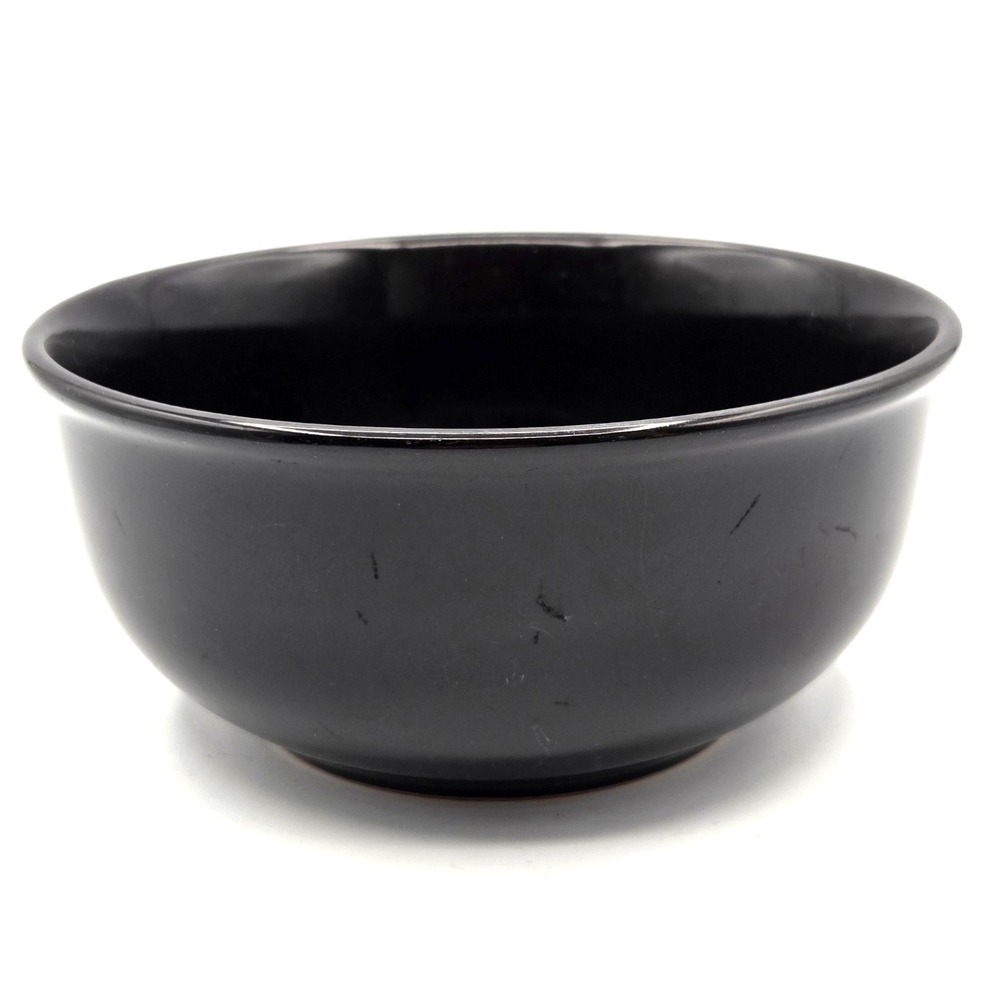 Royal Norfolk SOLID BLACK 6" Soup BOWL Cereal Stoneware